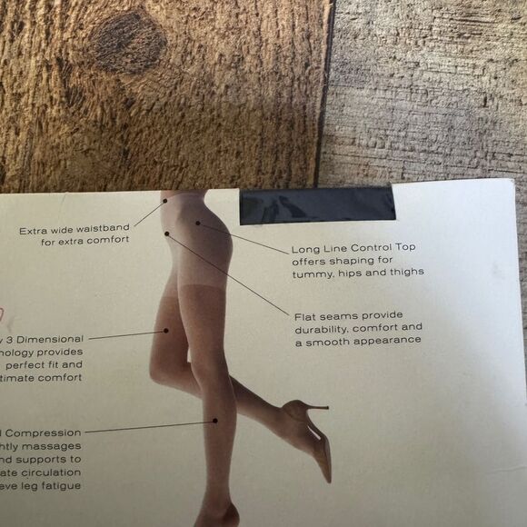 Victoria's Secret PulsePoints Compression Level 1 Panty Hose Navy Small Vtg New - Picture 6 of 6